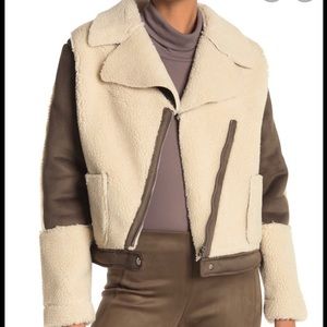 Faux Shearling Moto Jacket